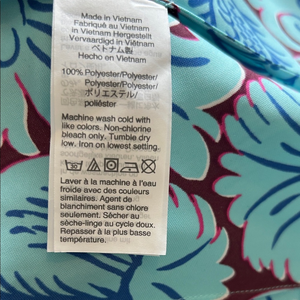 J. Crew Vibrant Blue pull on Floral Midi Slip Skirt XS - Picture 7 of 10